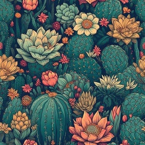  Bohemian Blooming Cactus