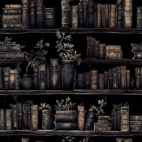 Dark Academia Vintage Book Shelves