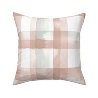 Watercolor Plaid in Soft Pink