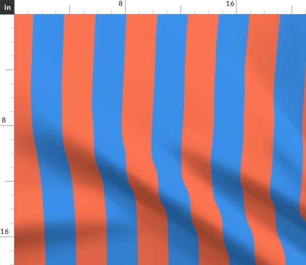 Orange/blue Stripe - LARGE