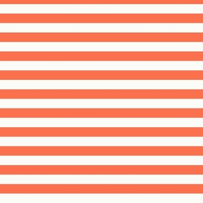 Orange/White Stripe Horizontal - Medium