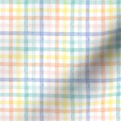 (small scale) Spring Easter Pastels Gingham Plaid - LAD23