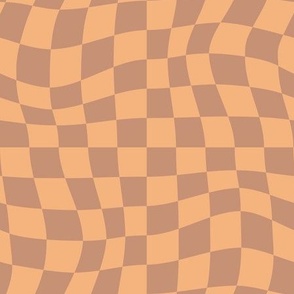 Swirly Checkers - Pumpkin Spice Latte