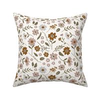 Rylee's Dainty Wildflowers - Sunflowers and Daisies in Mauve, Copper and Rosemary