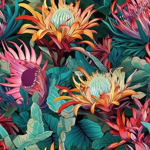 Psychedelic Hibiscus & Proteas