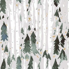 birch and pine 12in cool gray