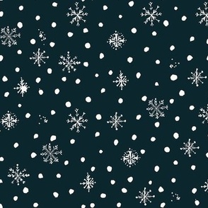 christmas dots   snowflakes midnight 12in