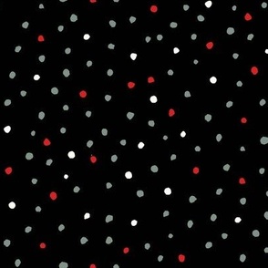 christmas dots black 12in