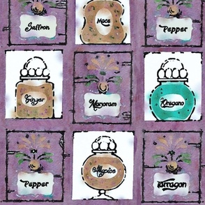 Betty's purple spice cupboard