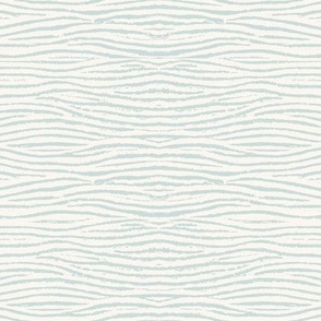 Seaside Waves in Aqua Blue and Cream