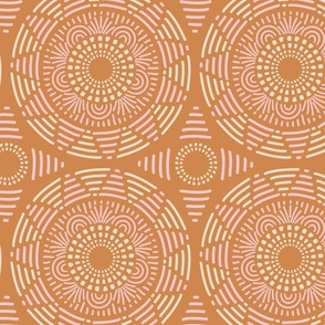 relaxing radial in orange and pink