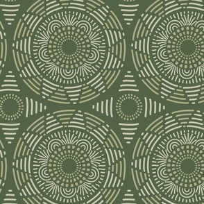 relaxing radial in dark green and light green