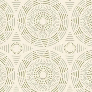 relaxing radial – in cream and green
