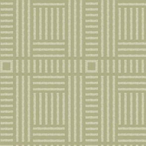 geometric weave – in green and cream