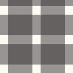 cream and charcoal gingham plaid