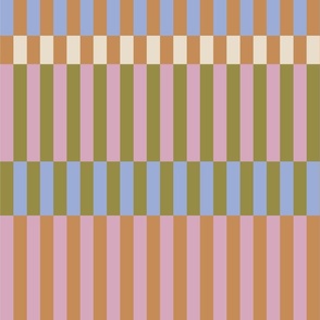 modern checker – in green, blue and orange