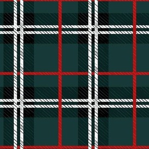 Ashton Tartan-evergreen red  4in