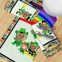 Light Yorkie Leprechaun Panel - 42x36