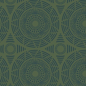 relaxing radial – in dark green and navy