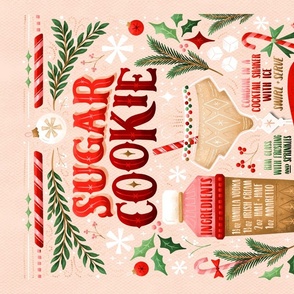 Sugar Cookie Martini Recipe // Festive Holiday Drink - Cheers! // Wall Hanging © ZirkusDesign  + Tea Towel Bar Cart Gift Idea