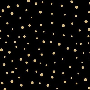 Scattered Dots – Organic and irregular dots, Black and Gold