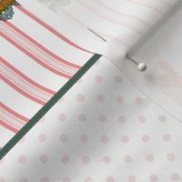 farmhouse inspired pattern with rooster and polka dots