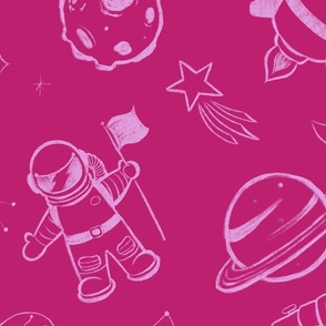 Space Doodles Pink