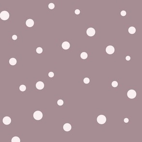 Scattered Dots – Irregular and Organic Dots, Mauve and Light Light Pink (Large Scale)