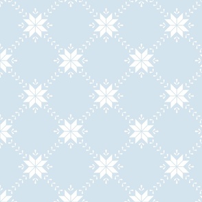 Christmas Star Trellis - Ice Blue