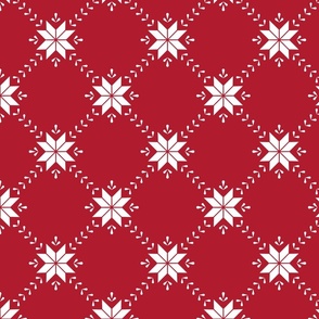 Christmas Star Trellis - Red