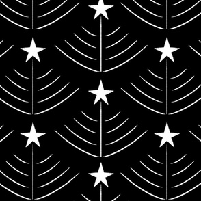 winter holiday giftwrap - black and white - christmas hanukkah // large scale