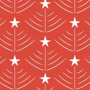 winter holiday giftwrap - red and white - christmas hanukkah // large scale