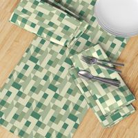 Bold monochromatic geometric abstract squares triangles // small scale 0009 B // irregular squares trianglesgreen greens beige olive emerald color