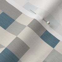 Bold monochromatic geometric abstract squares triangles // small scale 0009 A // irregular squares triangles blue gray beige 