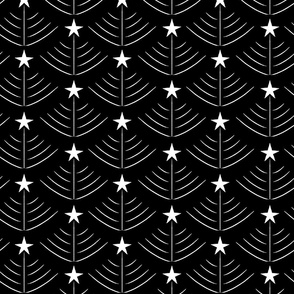 winter holiday giftwrap - black and white - christmas hanukkah // small scale