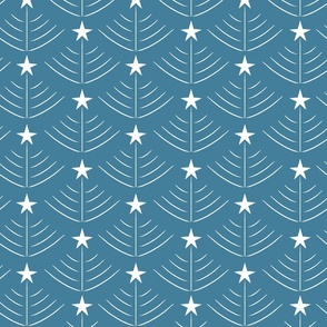 winter holiday giftwrap - blue and white - christmas hanukkah // small scale