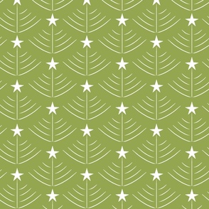 winter holiday giftwrap - green and white - christmas hanukkah // small scale