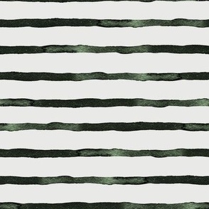 Watercolor Pine Green Stripes {on Pale Gray} Christmas Holiday Stripe