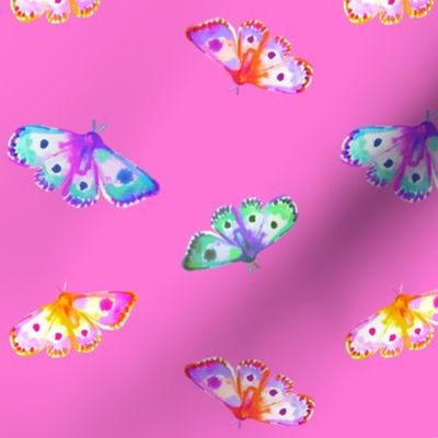 Dancing Moths // Bright Pink 