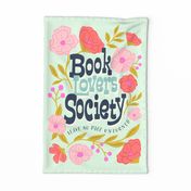 Book Lovers Society Leave No Page Unturned Tea Towel