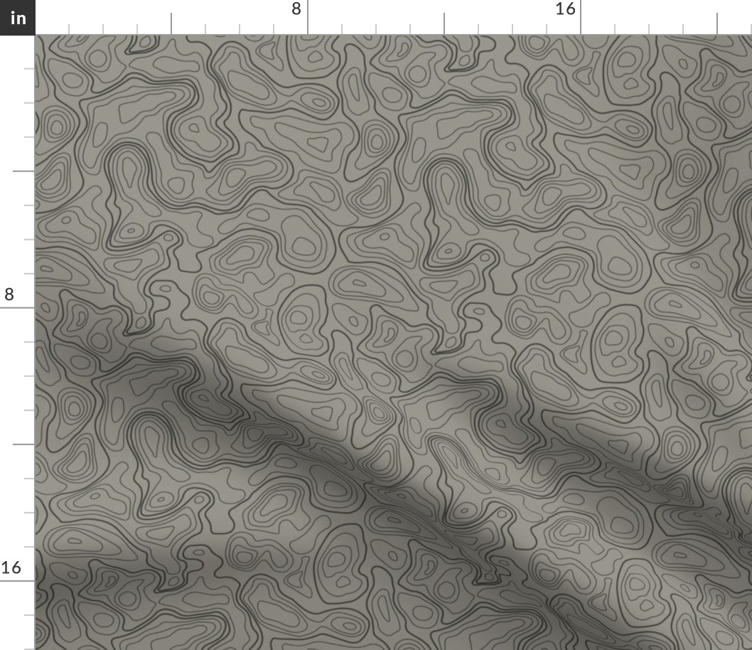 (L) Earthy Tones Topographic Map V1