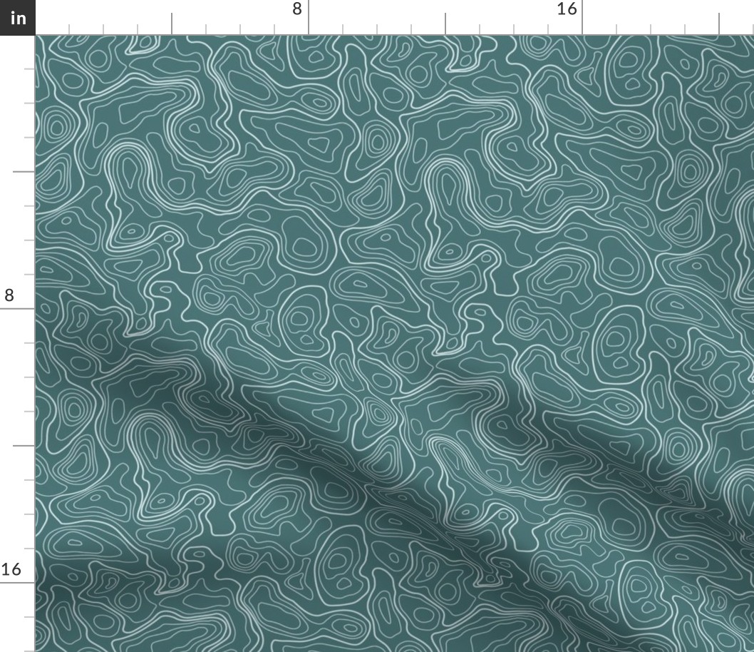 (L) Blue Topographic Map