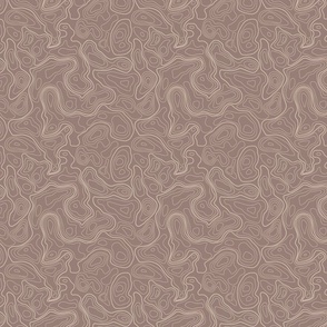 (M) Neutral Earthy Tones Topographic Map