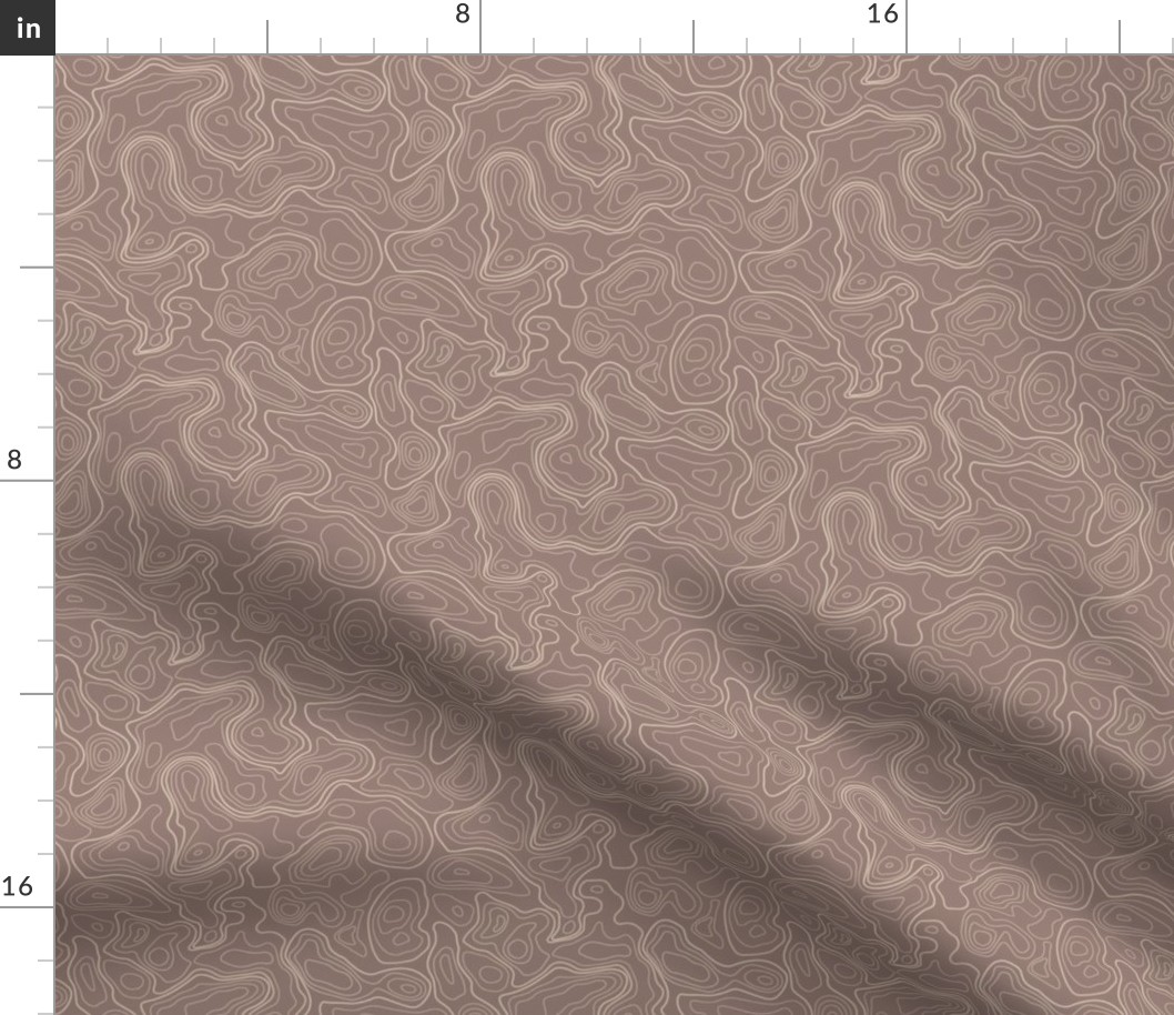  (S) Neutral Earthy Tones Topographic Map
