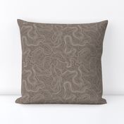 (L)  Monochromatic Earthy Tones Topographic Map 