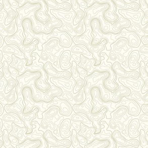 (L) Olive on Ivory Topographic Map 