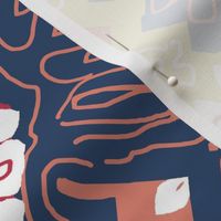 Menton in Winter - Matisse-like Wallpaper Medallions Meet Paper Cut-outs