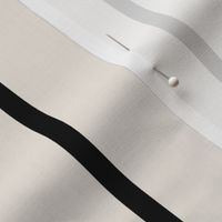 Narrow Black Stripes on Cream -2 inch
