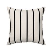 Narrow Black Stripes on Cream -2 inch