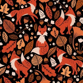 Autumn Red Foxes